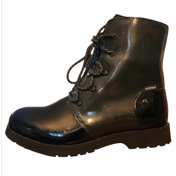 The North Face Women Ballard Rain Boots size 8 patent leather gorpcore hike camp - Picture 1 of 7